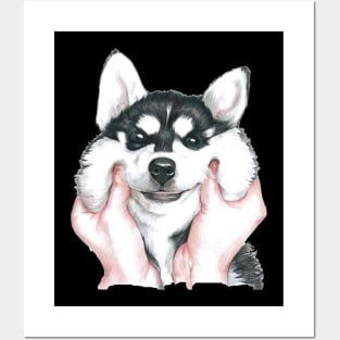 Cute Puppy, Funny Husky, Puppy, Pet, Dogs, Husky Lovers, T-shirts, Bags, Stickers, Cups, Hats, Cases Posters and Art